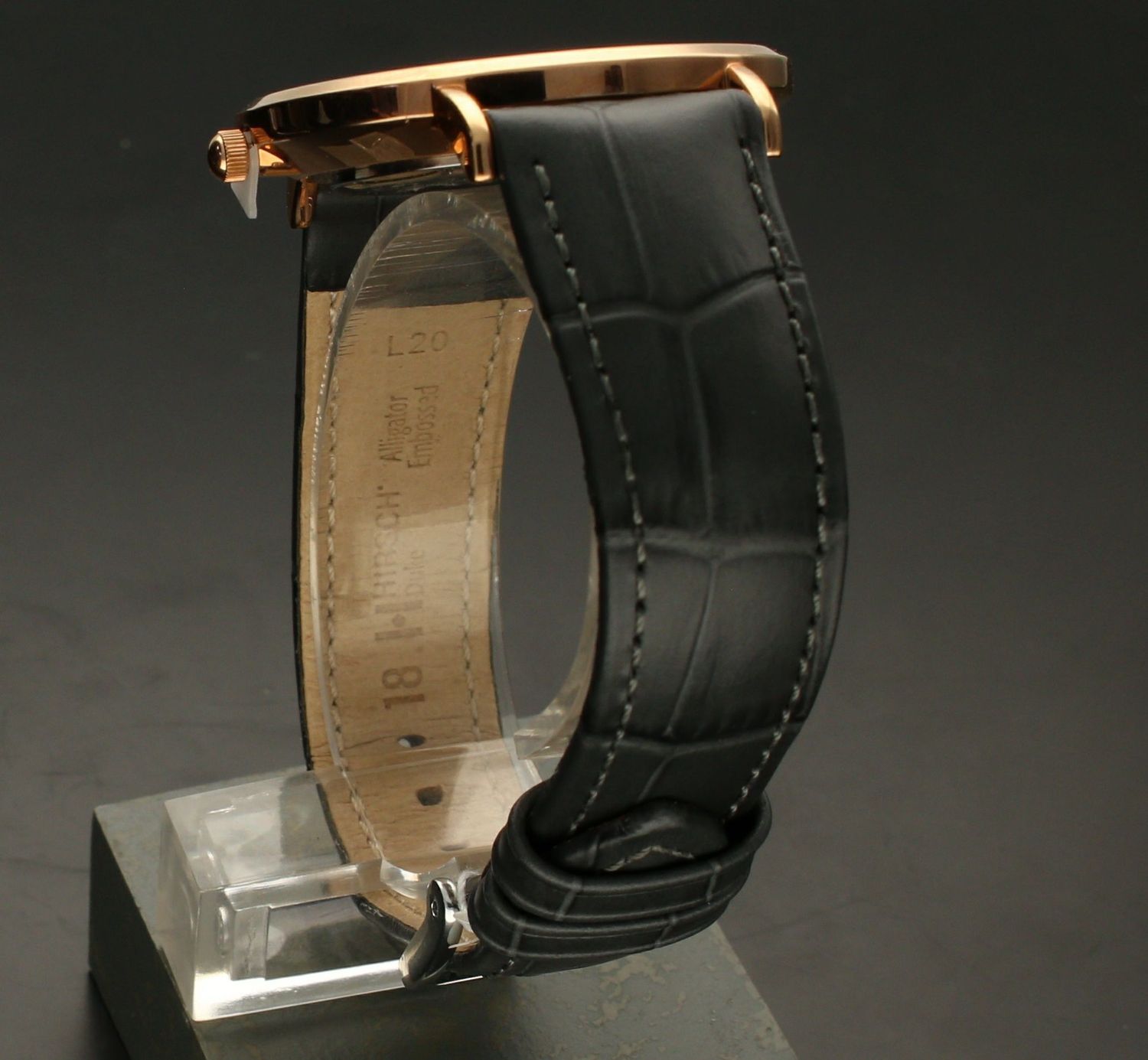 Pasek Skórzany do Zegarka Szary Duke 18mm HIRSCH 01028030-2-18 L.jpg